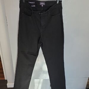NYDJ Classic Sheri Slim Black Denim Pants